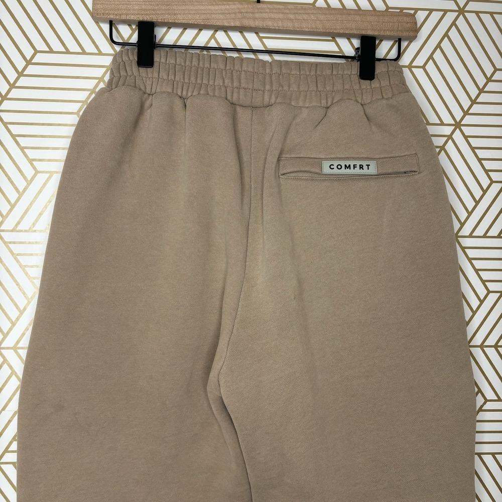 Comfrt Coordinate Jogger Khaki Sweatpants Oversized Pockets Brown Unisex Small - Picture 6 of 9